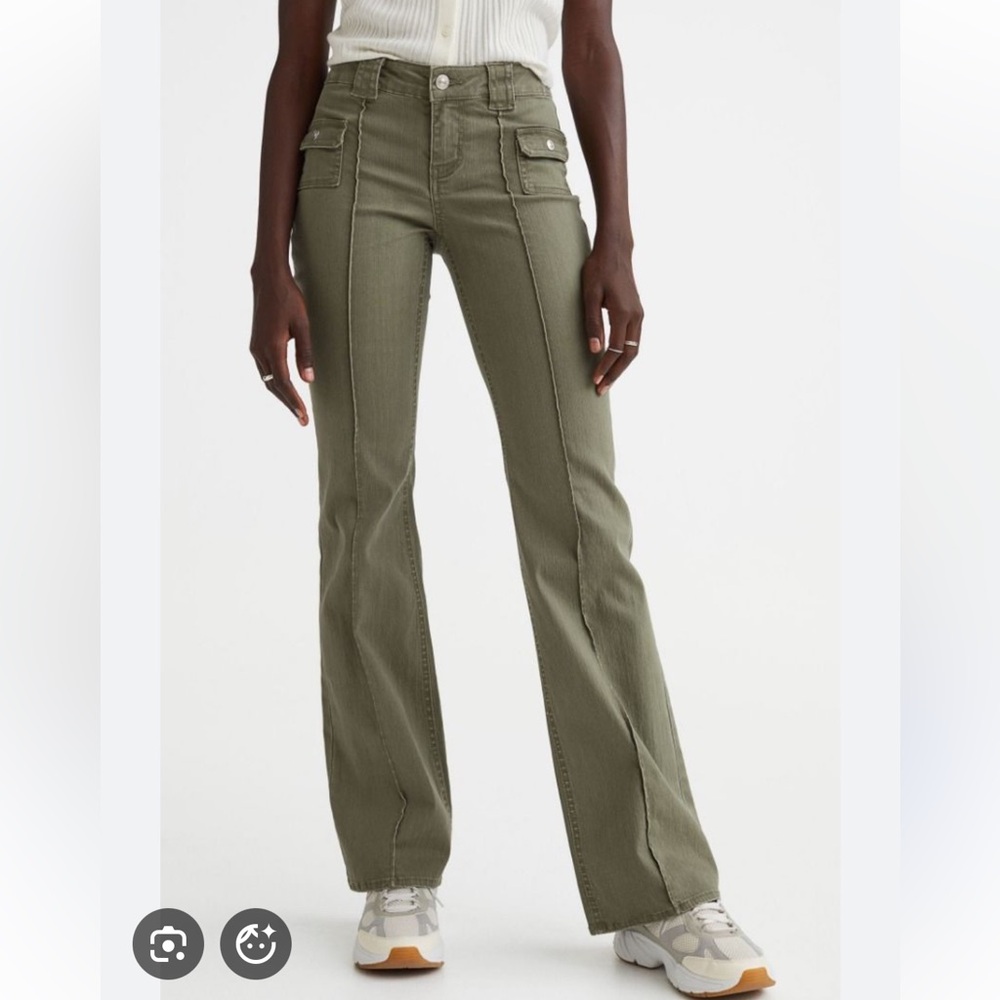 H&M Low- Rise Wide Leg Utility Pants
